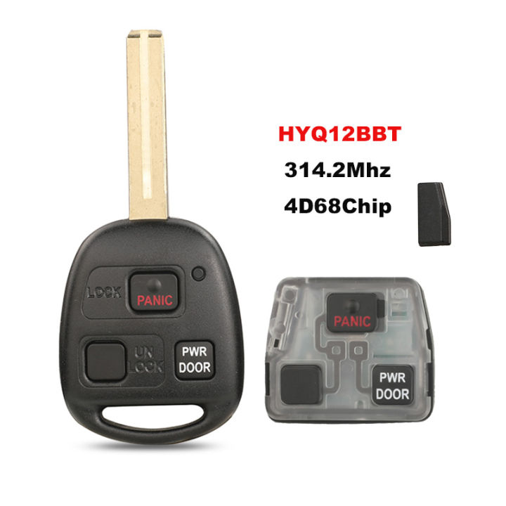 jingyuqin 314.3MHz FCC:HYQ12BBT Smart Remote Key Fob For Lexus RX330 RX350 RX400h 2004 2005 2006 4D68 Chip TOY48 Blade