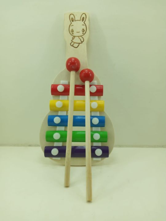 Xylophone Guitar Wooden (5 Nodes) | Kids First Musical Sound Instrument ...