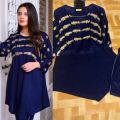 Sultan Stitched Stylish Polka Dots Panel Long Frock for Girls & Women – Casual & Party Wear Maxi Dress | Elegant Daily Wear Long Frock 2025. 