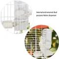 500ML Pet Parrots Birds Drinker Water Feeder Bowl For Pigeon Rabbit Cat Small Pets Cat Dog Cage Hanging Water Dispenser. 
