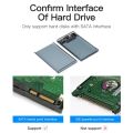 USB 3.0 External Hard Drive Enclosure 2.5 inch SATA to USB3.1 UASP Clear Portable Hard Drive Case 2T HDD Tool-Free Transparent.
