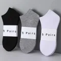 3/5/6 Pairs of Women's/men's Boat Socks Invisible Low Cut Anti Slip Summer No Show Ankle Socks Solid Color Casual Breathable. 