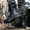 Outdoor Waterproof Safety Shoes Security Steel Toe Cap Men's Boots Working Steel Toe Anti-Smashing Men's Work Boots Size 47. 