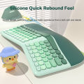 MOFII Ergonomic 2.4G Wireless Keyboard Mouse Combo with Wrist Rest,Split Design,1600DPI Vertical Mouse for PC/Laptop/Desktop. 