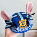 Sheriff Hat With Bendable Bunny Ear Movie Cosplay Costume Accessory Halloween Costume Party Anime Rabbit Police Officer Headwear.