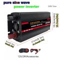 3000W Pure Sine Wave Power Inverter DC 12v 24v To AC 220V For Solar Panel/Home/Outdoor/RV/Camping Wave Power Inverter with LED. 