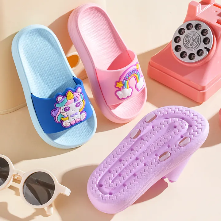Girls%20Slippers%202%20to%208%20Years%20Kids%20Home%20Slippers%20Pink%20Blue%20Unicorn%20Toddler%20Girl%20Slippers%20Anti-Slip%20Waterproof%20Bathroom%20Slippers%20-%20Image%202