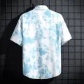 Men and Women's Short-Sleeved Printed Shirt, Casual Beach Clothes, Personality Thin Couple Tops, New. 