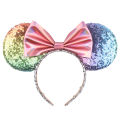 Big Size Classic DOT Bow Mouse Ears Headband Women Party Girl Hairband Hot Festival Park Trip DIY Hair Accessories.