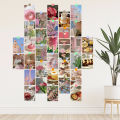 32pcs, bright pink girly postcards, room decoration stickers, brochure material, souvenirs, collectibles and mailing. 