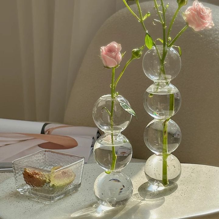 Vase%20Flower%20Arrangement%20Ins%20Style%20Korean%20Tulip%20Flowers%20Living%20Room%20Decoration%20Ornaments%20Bubble%20Glass%20Vase%20Transparent%20Hydroponic%20Plants%201Pcs%20-%20Image%203
