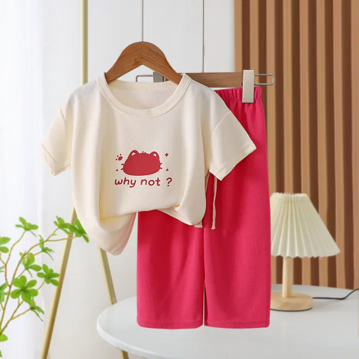 New%20Spring%20Summer%20Girls%20Clothing%20Set%20Letter%20Cartoon%20Frog%20Print%20Comfortable%20T-shirt+Pants%202Pcs%20Suit%20For%20Kids%20Children%20Outfit%20-%20Image%205