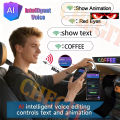 New Eye LED Sign Truck Scrolling Advertising APP Voice Control Light Custom Text Pattern Animation Programmable Display for Car. 