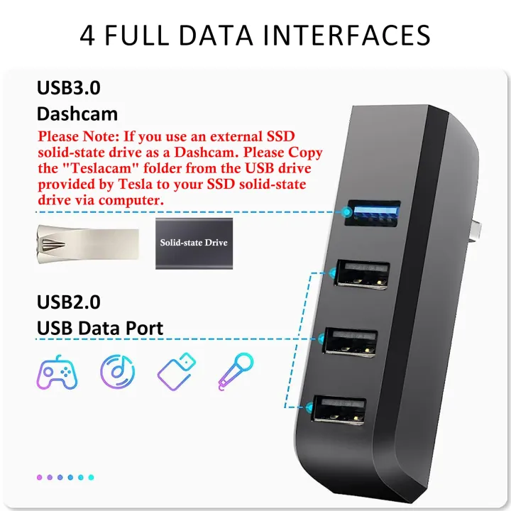 Glove%20Box%20USB%20Hub%20for%20Tesla%20Model%20Y%202021-2024%20Model%203%202021-2023%204-in-1%20Glovebox%20Docking%20Station%20Accessories%20for%20Dash%20Cam%20Flash%20-%20Image%203