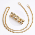 40/60/90/120cm Handbag Metal Chains DIY Purse Chain With Buckles Shoulder Bags Straps Handbag Handles Bag Parts Gold Chain.