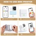 X6 mini HD portable printer sticker label Bluetooth pocket thermal printer with Rolls paper for student note inkless printing.