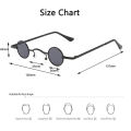 Vintage Rock Punk Man Sunglasses Classic Small Round Sunglasses Women Wide Bridge Metal Frame Black Lens Driving Eyewear.