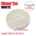 10/15mm Fireplace white Sealing Rope Wood Burning Stove Door Self-Adhesive Fiberglass Sealing Cord Replacement Black Gasket Tape. 