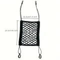Pet Car Barrier Dog Car Barrier with Automatic Safety Mesh Storage Bag Pet Barrier Guard Back Seat Safety Protector Mesh Net. 