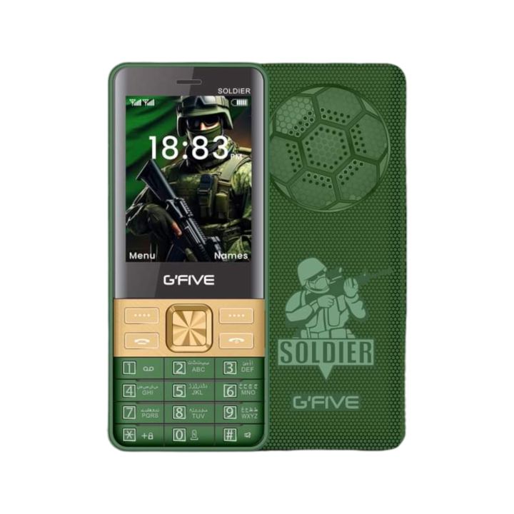 Gfive Soldier - Without Camera - 2.8 Inch Big Display - 3500mAH Big Battery - Dual Sim - PTA approved - Auto call recording - 3D Powerful Speakers - 1 Year brand warranty