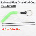 Silicone Exhaust Pipe for RC Gas Nitro Model Oil Heat Resistant Tube for Plane Heli Car end cap.