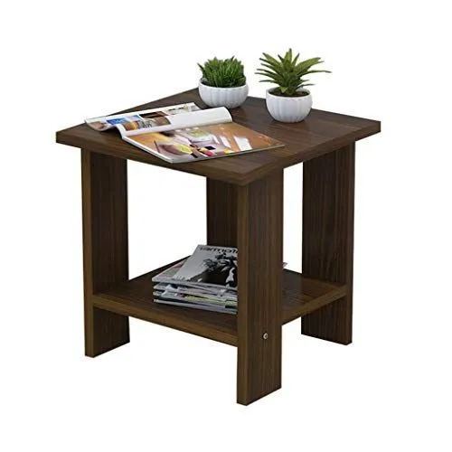 Stylish MDF Side Table with Lower Shelf – Durable & Smooth Finish ...