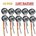 10X 1157 Bulb Socket BAY15D Lamp Holder P21/5W Adapter Base Connector For Brake Light Plastic Car Accessories. 