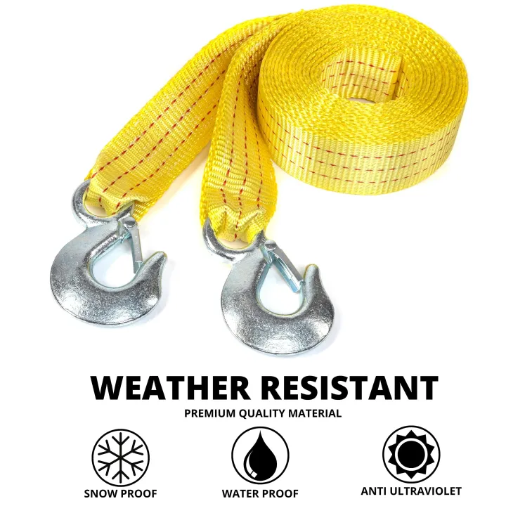 1 Pcs 4M Car Tow Cable Heavy Duty 3Ton/5Ton Trailer Rope Towing Pull ...