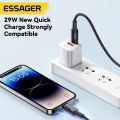 Essager Type C Cable For iPhone 14 13 12 11 Pro Max XS Xr PD 29W Fast Charge Charger Lightning Wire Cord For iPad Macbook.