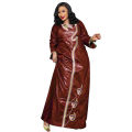African Attire For Women Bazin Riche Embroidery Plus Size Elegant Party Church Dress. 
