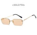 Rectangle Rimless Sunglasses Square Vintage Sun Glasses Brand Designer Retro Trendy Gradient Glass sunglass, Stylish, Best sunglasses price, Premium sunglasses.