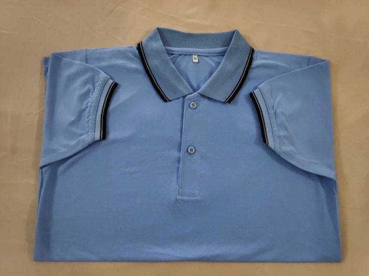 Polo%20t-shirt%20color%20Plus%20Men's%20Half%20Sleeve%20Tailored%20Fit%20Light%20Blue%20Casual%20T-Shirt%20-%20Image%202
