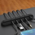 Cable Organizer Management Wire Holder Flexible USB Cable Winder Tidy Silicone Clips For Mouse Keyboard Earphone Protector. 