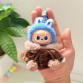 Plush Doll's Clothes for Mini Labubu 4.0 for Love Series Christmas Clothes Classic Grid Dress Cloak Set Clothing. 