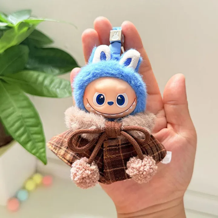 Plush%20Doll's%20Clothes%20for%20Mini%20Labubu%204.0%20for%20Love%20Series%20Christmas%20Clothes%20Classic%20Grid%20Dress%20Cloak%20Set%20Clothing%20-%20Image%206