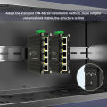 Mini Industrial Passive 24V 5 Ports PoE Gigabit Switch, IEEE 802.3az, 10/100/1000Mbps Ethernet Switch, Din Rail Mount. 