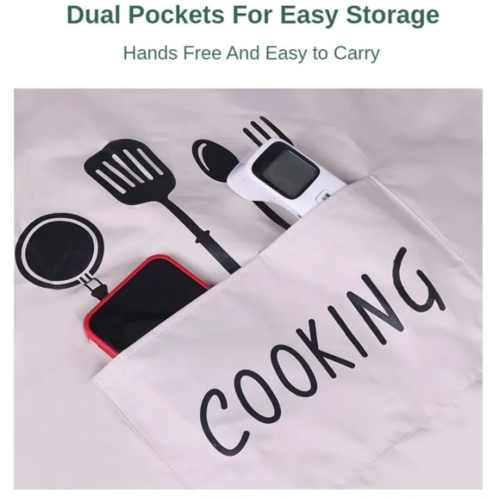 Kitchen%20Apron%20Waterproof%20Oil-Proof%20Apron%20For%20Woman%20Adjustable%20Household%20Cooking%20Bib%20With%20Pocket%20Hand-Wiping%20Clean%20Tool%20Accessory%20-%20Image%206