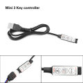 USB RGB Controller for 5V LED Strip Light Mini 3Keys Switch / 24 Keys IR Control/ 17 Keys RF Remote for Home Decor Lighting. 