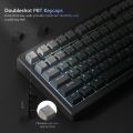 134+ Keys Gradient Gray RGB Backlit PBT Keycaps Custom Double Shot Keycaps for Cherry Gateron MX Switches Mechanical Keyboards. 