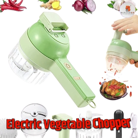 4 in 1 Portable Electric Vegetable Slicer Set Rechargeable Cordless Food Processor