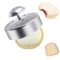 Hamburger Pie Sealer Mold Bread Round Stainless Steel DIY Sandwich Cutter Baking Stainless Steel Sandwich Cutting Sealing Tool.