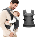 Baby Carrier Newborns To Toddler 7-45lbs All Seasons Foldable Baby Carriers Front and Back with Hip Seat Lumbar Support.