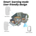 Self-Powered Wireless Doorbell, Household Anti-Theft Door Digital Music Chime Remote Control for Elderly Person's Call Device. 