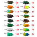 2.5cm/3g 1pc/16pcs Mini Bullfrog Soft Lure Imitation Bait Thai Style Black Frog Imitation Lure Trout Fishing Lure.