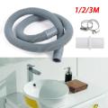 Universal Washing Machine Dishwasher Drain Waste Hose Extension Pipe Kit 1/2/3M. 