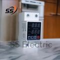 Voltage protection Device Dual Display 63A 230V Din Rail Adjustable digital Over Under Voltage Relay Surge Protector  Limit Over Current. 