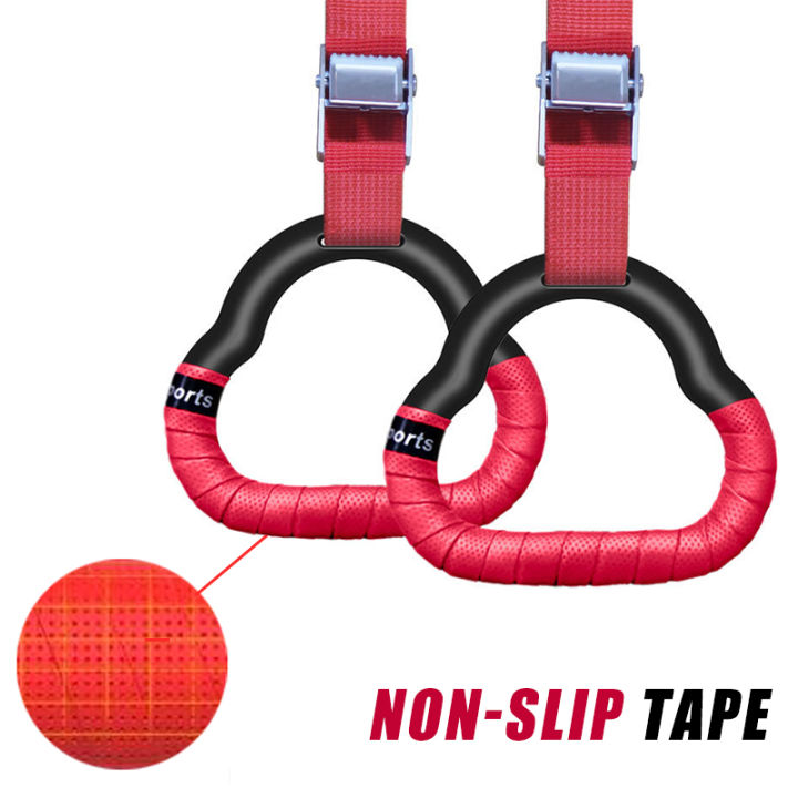 Gymnastics%20Rings%20Kid%20Sport%20Toy%20Non-Slip%20Gym%20Rings%20With%20Swing%20Adjustable%20Straps%20Pull-up%20Workout%20Gymnastics%20Fitness%20Equipment%20Toy%20-%20Image%203