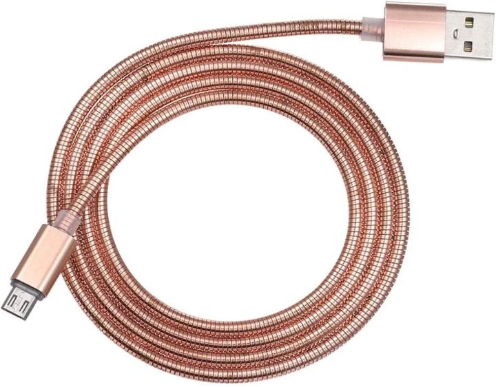 Metal%20Winding%20Micro%20USB%20Charging%20&%20Data%20Cable%20For%20Android%20Devices%20Rose%20gold%20-%20Image%203