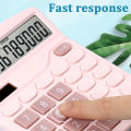 12 Digit Dual Power Calculator Solar Powered Accounting Office Portable Calculator Student Computer. 