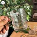 6pcs Transparent Clear Glass Coffee & Tea Cups Set - 240ml (Box Pack) - Heat Resistant Elegant Mugs. 